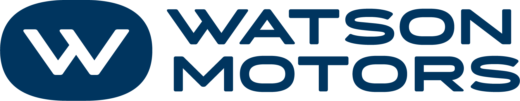 Watson Motors Logo Side Stack Blue